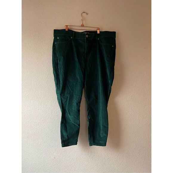 Torrid bombshell skinny corduroy green pants size 26 - Picture 1 of 8